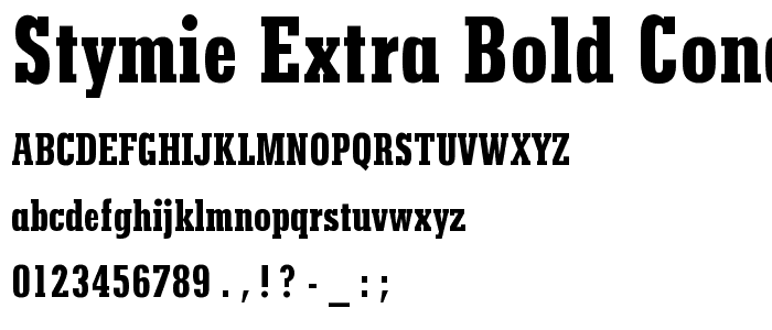 Stymie Extra Bold Condensed BT font