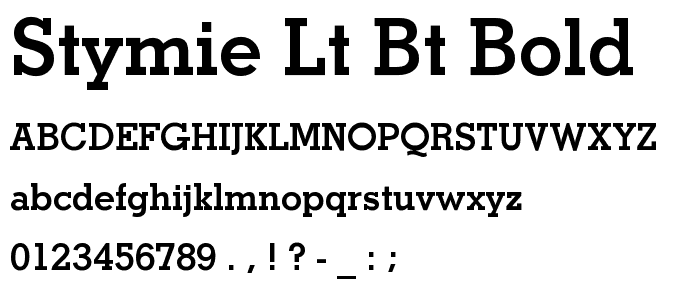 Stymie Lt BT Bold font