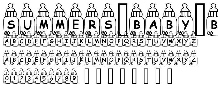 Summers Baby Bottles font