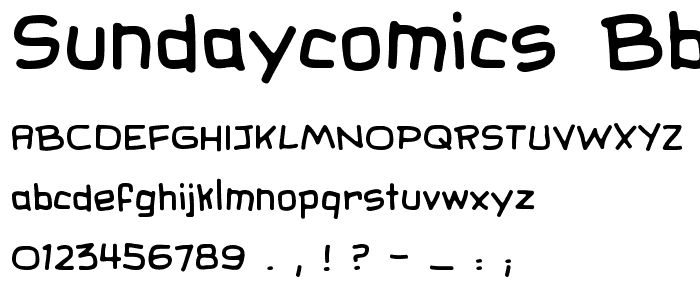 SundayComics BB font