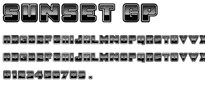 Sunset GP font