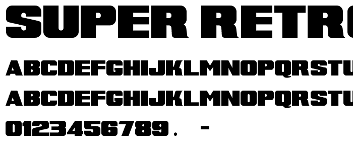 Super Retro M54 font