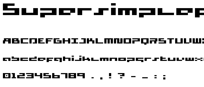 Supersimplefat font