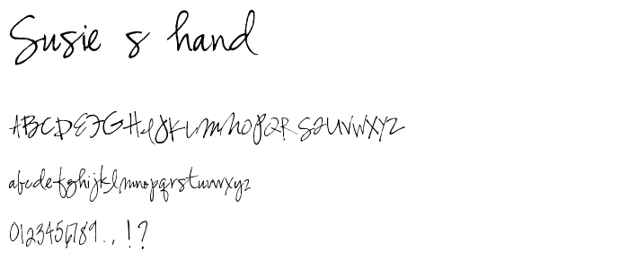 Susie s Hand font