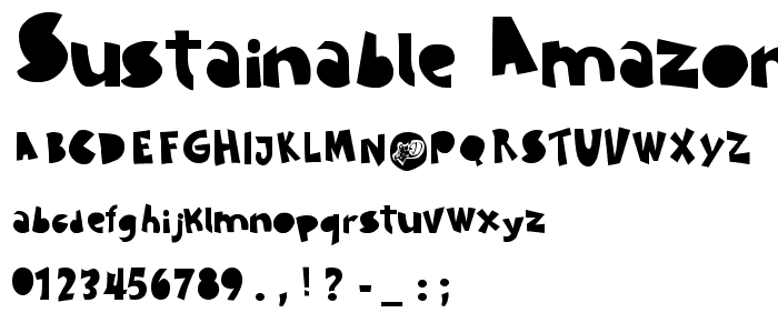 Sustainable Amazon font