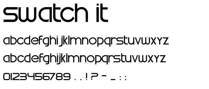 Swatch it font