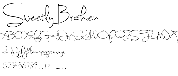 Sweetly Broken Font : Script Handwritten : pickafont.com