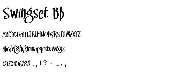 SwingSet BB font