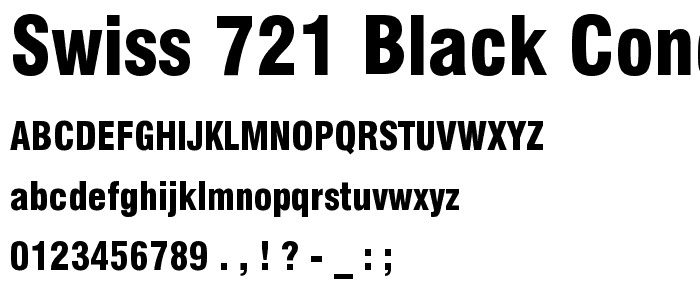 Swiss 721 Black Condensed BT police