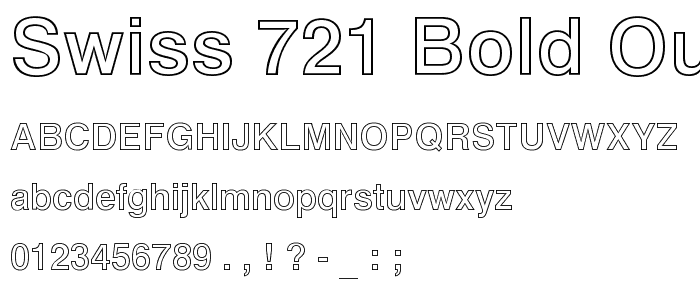 Swiss 721 Bold Outline BT police