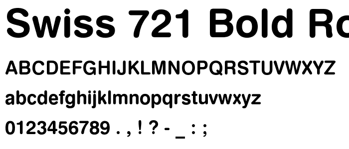 Swiss 721 Bold Rounded BT font