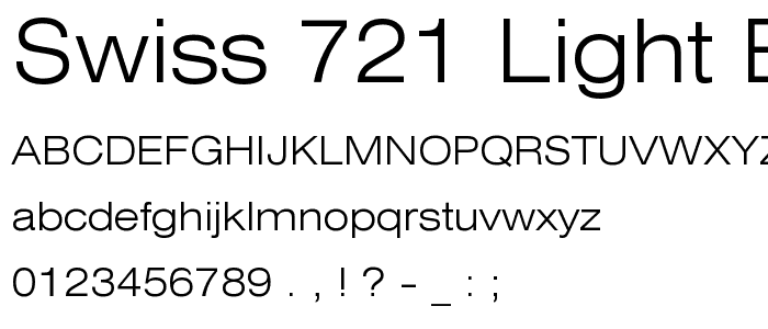 Swiss 721 Light Extended BT font