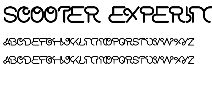 scooter experiment font