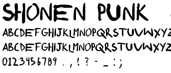 shonen punk_ custom font