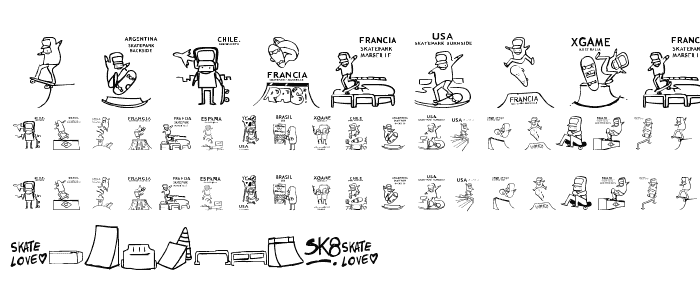 skatelove ( tour 2009) font