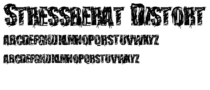 stressberat distort font