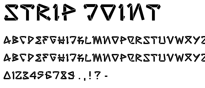 strip joint font