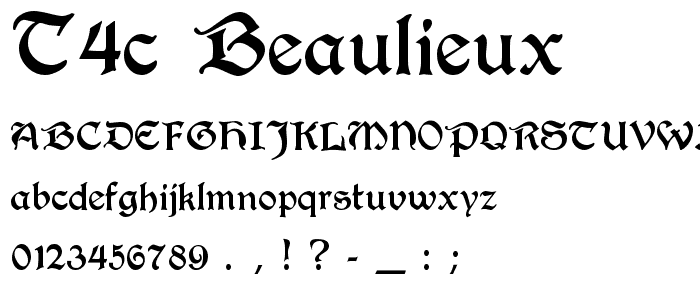 T4C Beaulieux font