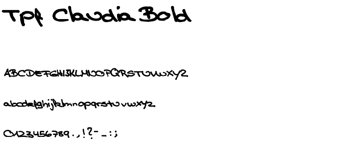 TPF  Claudia Bold font