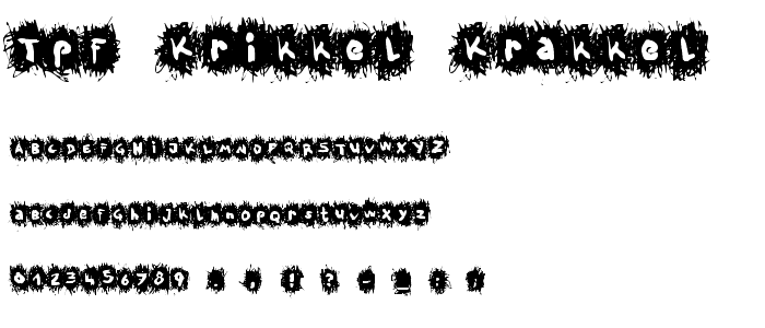 TPF Krikkel Krakkel font