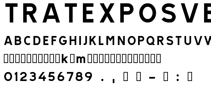 TRATEXPOSVERSAL POSVERSAL font