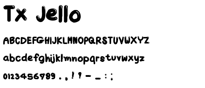 TX Jello font