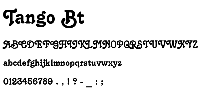 Tango BT font