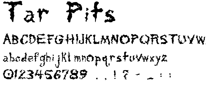 Tar Pits font