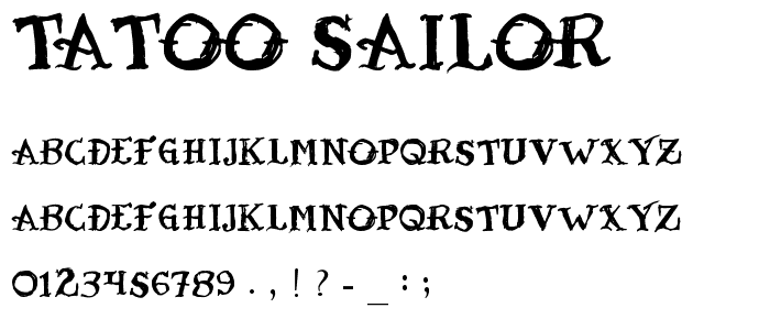 Tatoo Sailor font