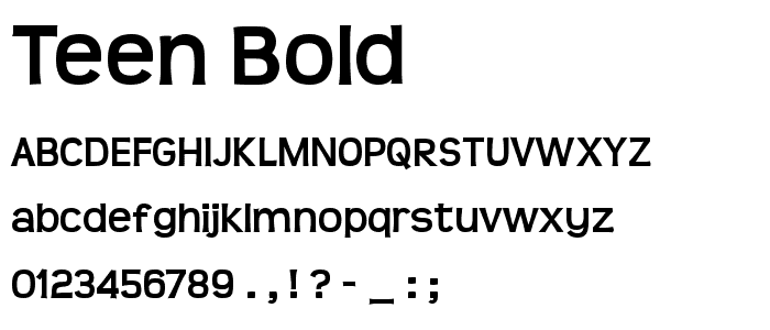 Teen Bold font