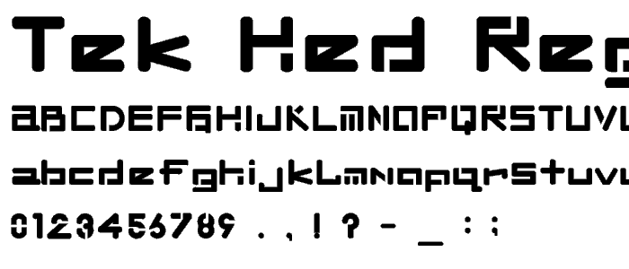 Tek Hed Regular font