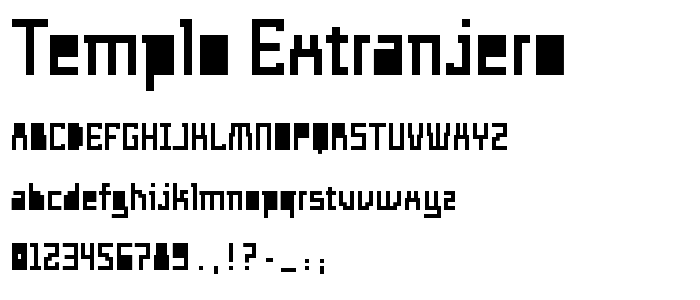 Templo Extranjero font