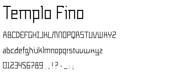 Templo Fino font