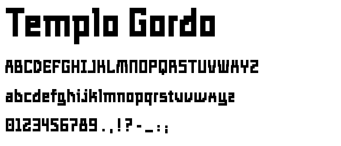 Templo Gordo font