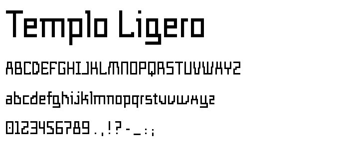 Templo Ligero font