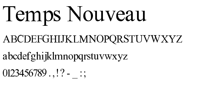 Temps Nouveau font