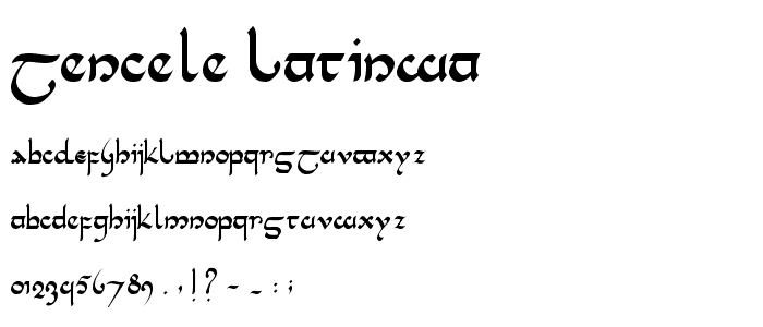 Tencele Latinwa font