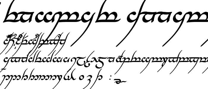 Tengwar Annatar Bold Italic font