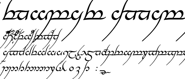 Tengwar Annatar Italic font