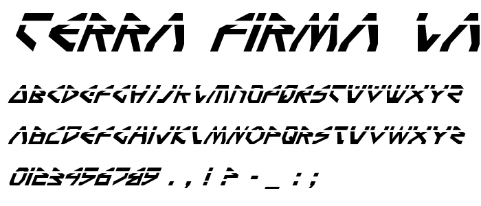 Terra Firma Laser Italic police