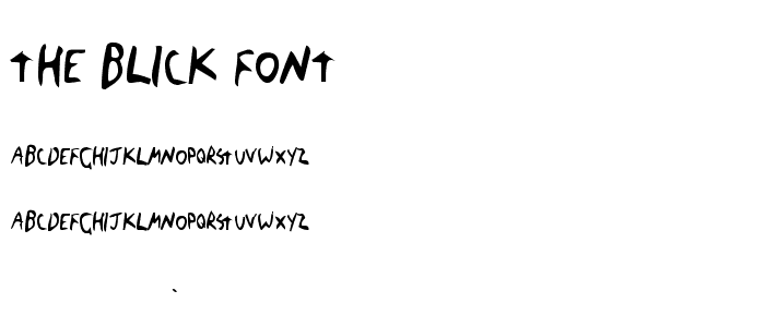 The Blick Font font