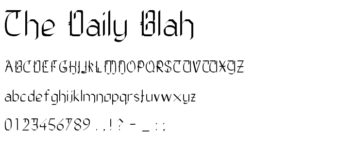 The Daily Blah font