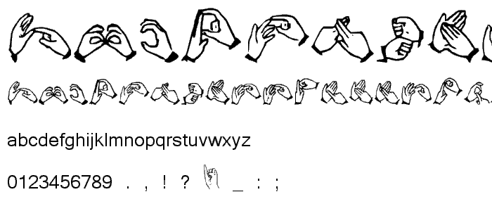 The Hands of Deaf font