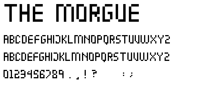 The Morgue font