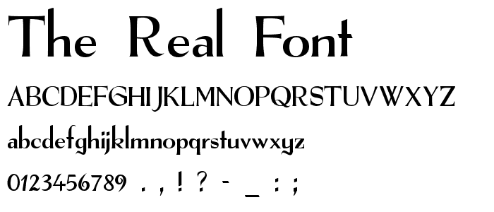 The Real Font font