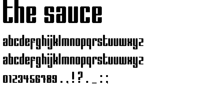 The Sauce font