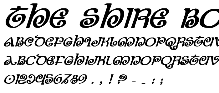 The Shire Bold Italic police