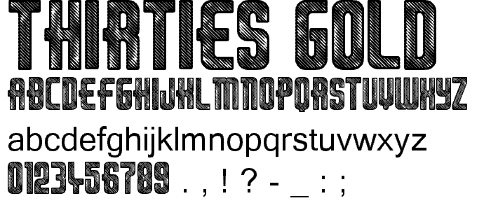 Thirties Gold font