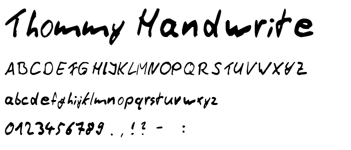 Thommy Handwrite font