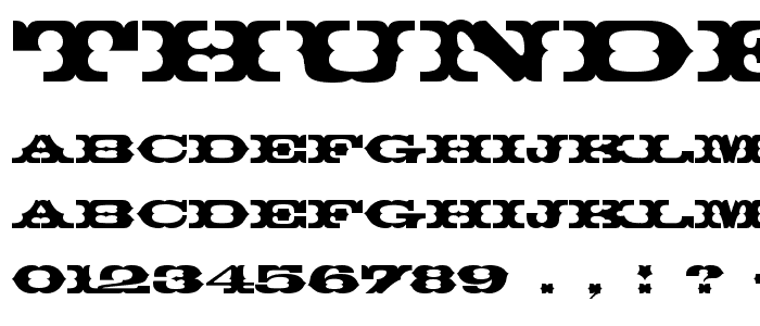 Thunderbird BT font